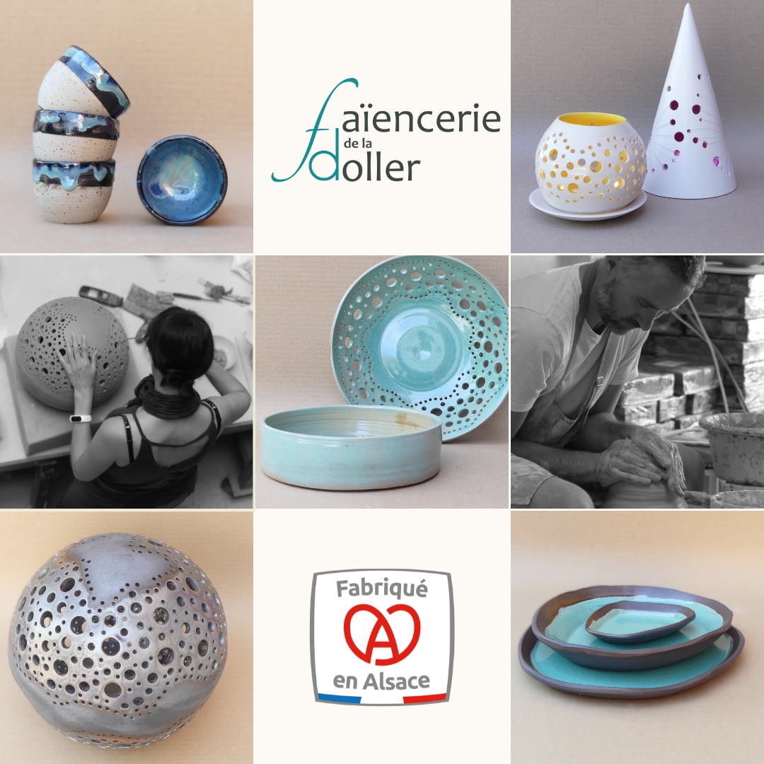 Label Fabriqué en Alsace pour nos créations Faïencerie de la Doller